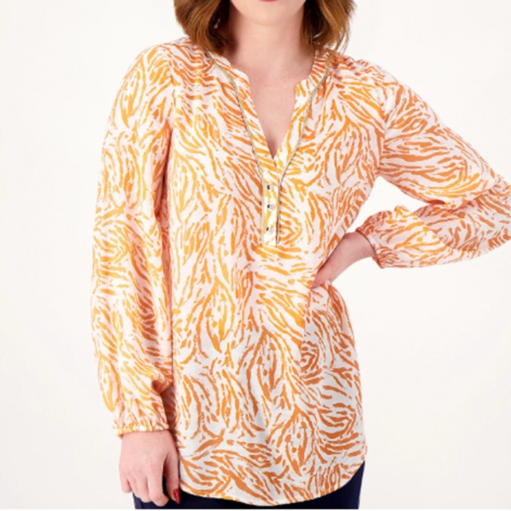Passport Orange and White Camisole